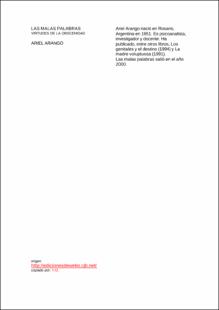 Portada Las malas palabras: virtudes de la obscenidad