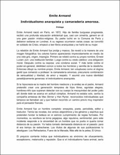 Portada Individualismo anarquista y camaradería amorosa