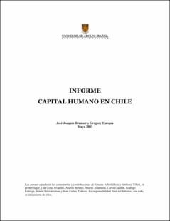 Portada Informe Capital humano en Chile