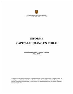 Portada Informe Capital humano en Chile