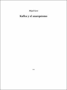 Portada Kafka y el anarquismo