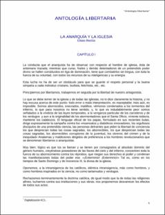 Portada La anarquía y la iglesia