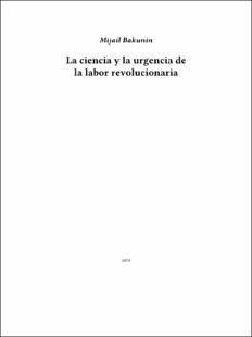 Portada La ciencia y la urgencia de la labor revolucionaria