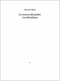 Portada La esencia del poder : las dictaduras