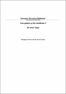 Portada Los gozos y las sombras I : El señor llega