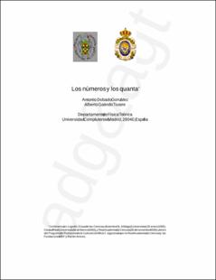 Portada Los n&uacute;meros y los quanta