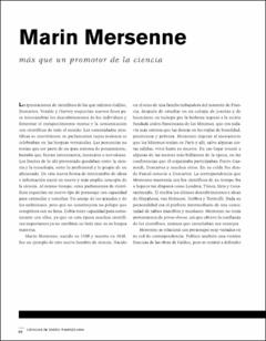 Portada Marin Mersenne : m&aacute;s que un promotor de la ciencia