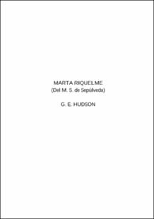 Portada Marta Riquelme : (del M.S. de Sepúlveda)