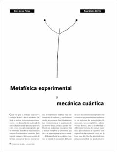 Portada Metafísica experimental y mecánica cuántica