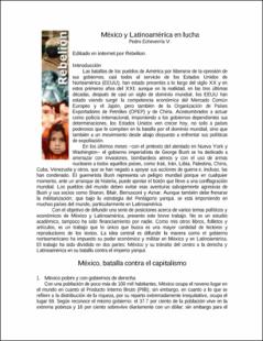 Portada M&eacute;xico y Latinoam&eacute;rica en lucha