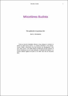 Portada Miscelánea Budista : recopilación de poemas Zen