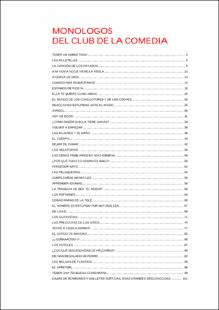 Portada Monólogos club de la comedia