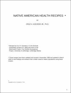 Portada Native american health recipes