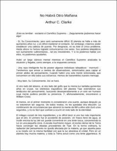 Portada No habrá otro mañana