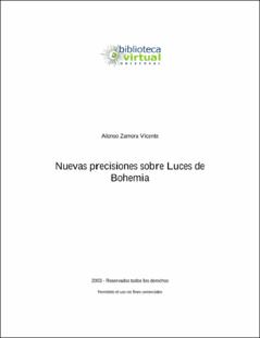 Portada Nuevas precisiones sobre luces de bohemia