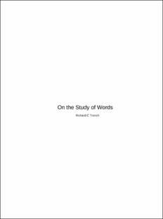 Portada On the study of words