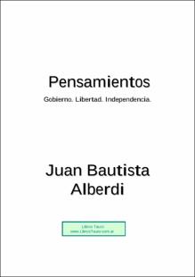 Portada pensamientos gobierno libertad independencia