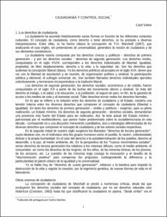 Portada Ciudadanía y control social