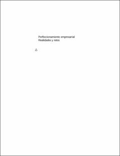Portada Perfeccionamiento empresarial : realidades y retos