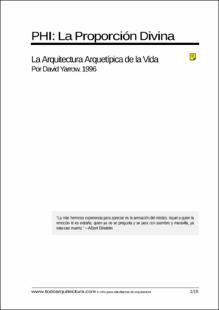 Portada PHI : la proporción divina. La arquitectura arquetípica de la vida