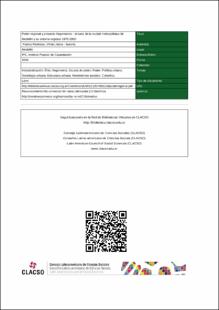 Portada Poder regional y proyecto hegemónico : el caso de la ciudad metropolitana de Medellín y su entorno regional 1970-2000