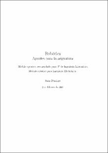 Portada Robótica : apuntes para la asignatura