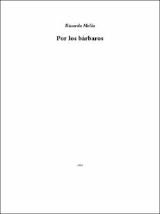 Portada Por los bárbaros