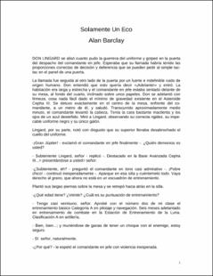 Portada Solamente un eco