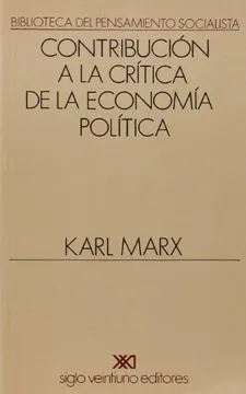 Portada Prólogo a contribución a la crítica de la economía política 1859