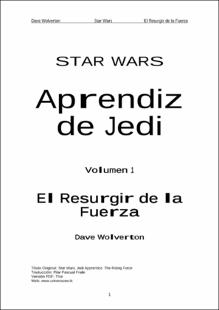 Portada Star Wars. Aprendiz de Jedi. Volumen 1. El resurgir de la fuerza