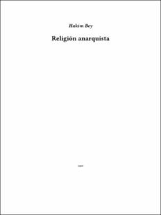 Portada Religión anarquista