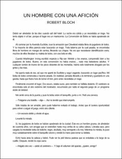 Portada un hombre con una aficion