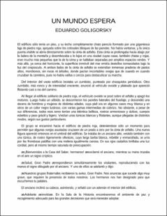 Portada Un mundo espera