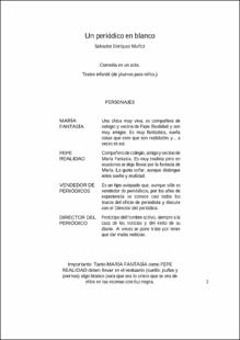 Portada Un periódico en blanco