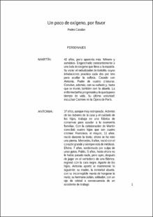 Portada Un poco de oxígenopor favor