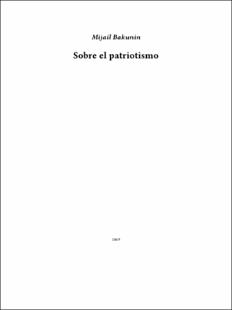 Portada Sobre el patriotismo