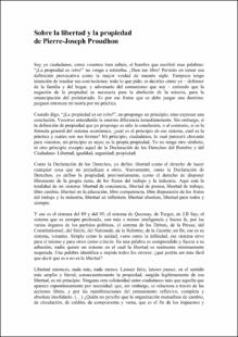 Portada Sobre la libertad y la propiedad