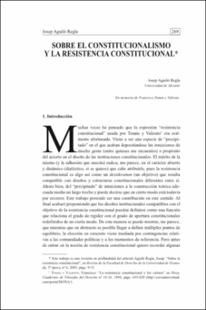 Portada Sobre la resistencia constitucional