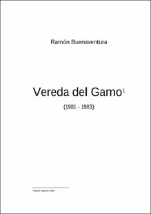 Portada vereda del gamo