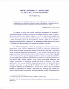 Portada Tensiones argentinas : Oscar Varsavsky y el cientificismo las voces múltiples de una tensión
