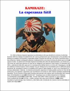 Portada Kamikaze : la esperanza fútil