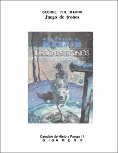 Portada Canción de hielo y fuego. 1. Juego de tronos