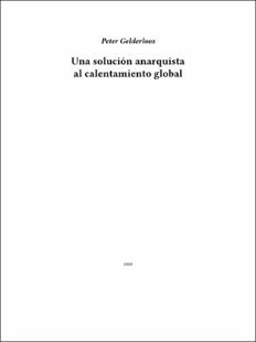 Portada Una solución anarquista al calentamiento global
