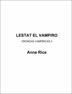 Portada Crónicas vampíricas. 2. Lestat el vampiro