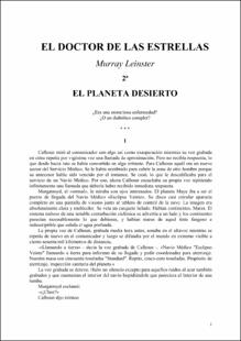 Portada El doctor de las estrellas. Segunda parte. El planeta desierto