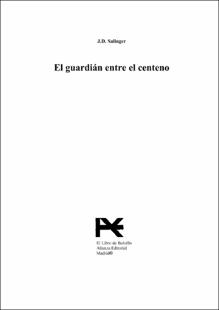 Portada El guardián entre el centeno