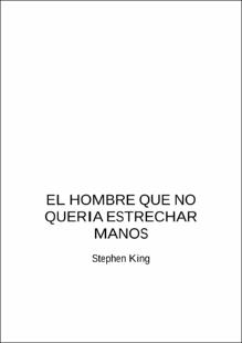 Portada El hombre que no quería estrechar manos