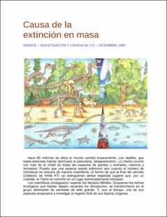 Portada Causa de la extinción en masa. Debate - investigación y ciencia. No. 171