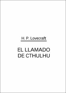 Portada El llamado de cthulhu