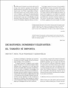 Portada De ratones hombres y elefantes el tamaño sí importa